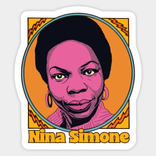 Nina Simone - Original Retro Fan Art Design Sticker